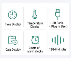 Relógio Despertador com sensor de temperatura